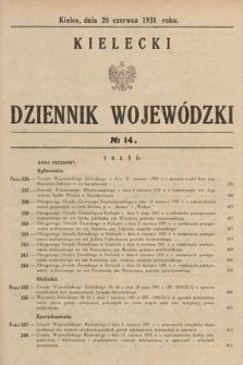 Kielecki Dziennik Wojewódzki. 1931, nr 14