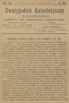 Dwutygodnik Katechetyczny i Duszpasterski. R.4, 1900, nr 18