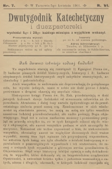 Dwutygodnik Katechetyczny i Duszpasterski. R.5, 1901, nr 7