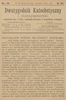 Dwutygodnik Katechetyczny i Duszpasterski. R.5, 1901, nr 13