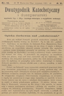 Dwutygodnik Katechetyczny i Duszpasterski. R.5, 1901, nr 14