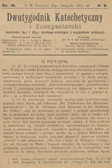 Dwutygodnik Katechetyczny i Duszpasterski. R.5, 1901, nr 18