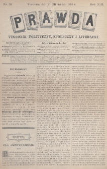 Prawda : tygodnik polityczny, społeczny i literacki. 1893, nr 51