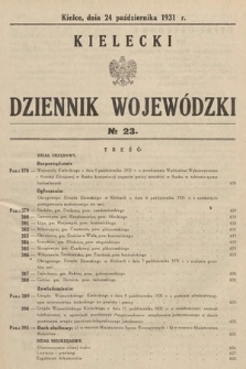 Kielecki Dziennik Wojewódzki. 1931, nr 23