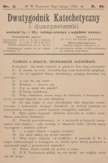Dwutygodnik Katechetyczny i Duszpasterski. R.6, 1902, nr 4