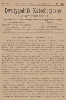 Dwutygodnik Katechetyczny i Duszpasterski. R.6, 1902, nr 5