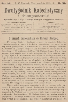 Dwutygodnik Katechetyczny i Duszpasterski. R.6, 1902, nr 14