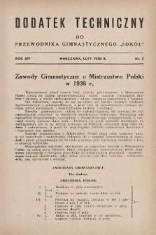 Dodatek Techniczny do Przewodnika Gimnastycznego „Sokół”. R.14 (1938), nr 2