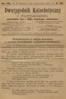 Dwutygodnik Katechetyczny i Duszpasterski. R.7, 1903, nr 20