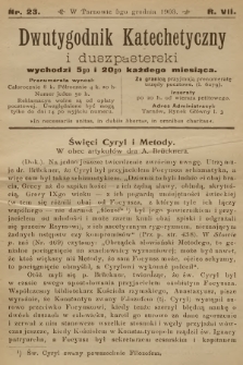 Dwutygodnik Katechetyczny i Duszpasterski. R.7, 1903, nr 23