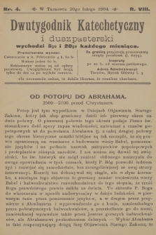 Dwutygodnik Katechetyczny i Duszpasterski. R.8, 1904, nr 4