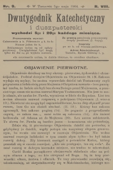 Dwutygodnik Katechetyczny i Duszpasterski. R.8, 1904, nr 9