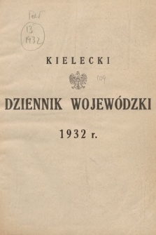 Kielecki Dziennik Wojewódzki. 1932, skorowidz alfabetyczny