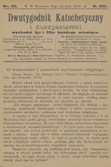 Dwutygodnik Katechetyczny i Duszpasterski. R.8, 1904, nr 24