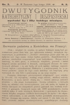 Dwutygodnik Katechetyczny i Duszpasterski. R.10, 1906, nr 3