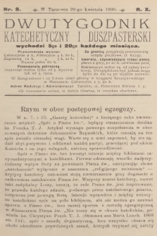 Dwutygodnik Katechetyczny i Duszpasterski. R.10, 1906, nr 8