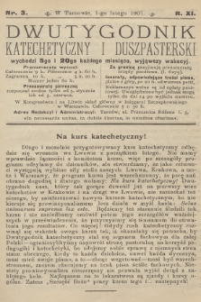 Dwutygodnik Katechetyczny i Duszpasterski. R.11, 1907, nr 3