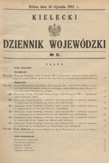 Kielecki Dziennik Wojewódzki. 1932, nr 2