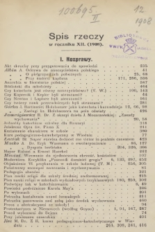 Dwutygodnik Katechetyczny i Duszpasterski. R.12, 1908, Spis rzeczy