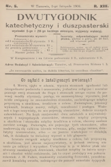 Dwutygodnik Katechetyczny i Duszpasterski. R.13, [T.13], 1908, nr 5
