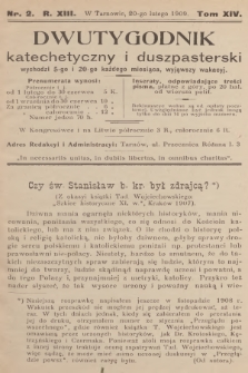 Dwutygodnik Katechetyczny i Duszpasterski. R.13, T.14, 1909, nr 2