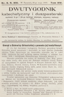 Dwutygodnik Katechetyczny i Duszpasterski. R.13, T.14, 1909, nr 8