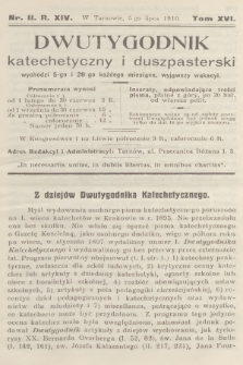 Dwutygodnik Katechetyczny i Duszpasterski. R.15, T.16, 1910, nr 11
