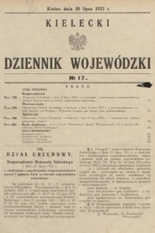 Kielecki Dziennik Wojewódzki. 1932, nr 17