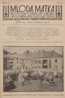 Młoda Matka : dwutygodnik poświęcony zdrowiu i wychowaniu dziecka do lat siedmiu : popierany przez Polskie Towarzystwo Pedjatryczne. R.2, 1928, nr 13 + dod.