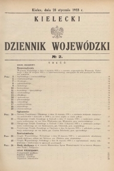 Kielecki Dziennik Wojewódzki. 1933, nr 2