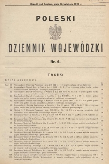 Poleski Dziennik Wojewódzki. 1929, nr 6