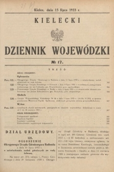 Kielecki Dziennik Wojewódzki. 1933, nr 17