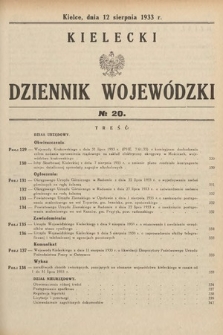 Kielecki Dziennik Wojewódzki. 1933, nr 20