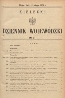 Kielecki Dziennik Wojewódzki. 1936, nr 3