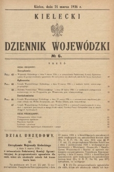 Kielecki Dziennik Wojewódzki. 1936, nr 6