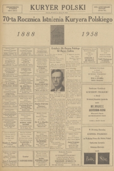 Kuryer Polski : organ ludu polskiego na wychodztwie. R.70, 1958, Wydanie Jubileuszowe