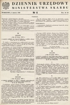 Dziennik Urzędowy Ministerstwa Skarbu. 1950, nr 6