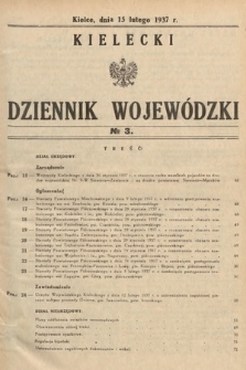 Kielecki Dziennik Wojewódzki. 1937, nr 3