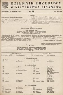 Dziennik Urzędowy Ministerstwa Finansów. 1950, nr 23