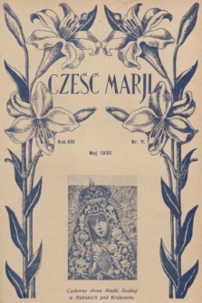 Cześć Marji : miesięcznik Sodalicyj Marjańskich Uczennic Szkół Średnich. R.14, nr 9 (1936)