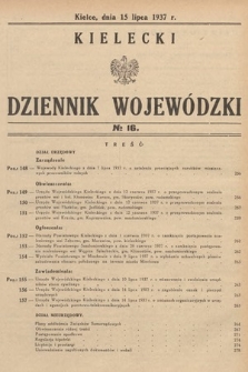 Kielecki Dziennik Wojewódzki. 1937, nr 16