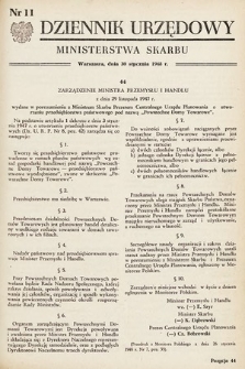 Dziennik Urzędowy Ministerstwa Skarbu. 1948, nr 11