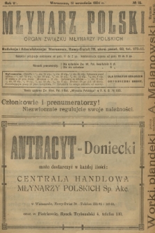 Młynarz Polski : organ Związku Młynarzy Polskich. R.6, 1924, № 16