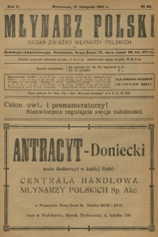 Młynarz Polski : organ Związku Młynarzy Polskich. R.6, 1924, № 20