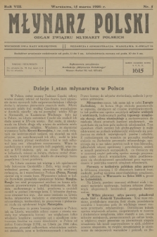 Młynarz Polski : organ Związku Młynarzy Polskich. R.8, 1926, № 5