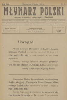Młynarz Polski : organ Związku Młynarzy Polskich. R.8, 1926, № 9