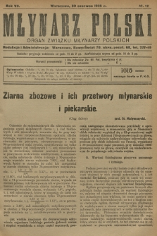 Młynarz Polski : organ Związku Młynarzy Polskich. R.8, 1926, № 12 + wkładka