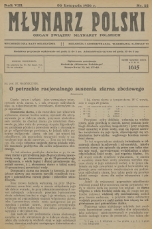 Młynarz Polski : organ Związku Młynarzy Polskich. R.8, 1926, № 22