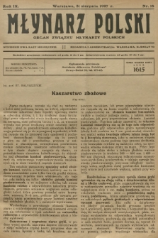 Młynarz Polski : organ Związku Młynarzy Polskich. R.9, 1927, nr 16