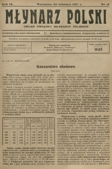 Młynarz Polski : organ Związku Młynarzy Polskich. R.9, 1927, nr 18